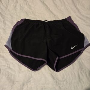 Nike Black and Purple Athletic Shorts Lightweight Moisture-Wicking - Like NEW